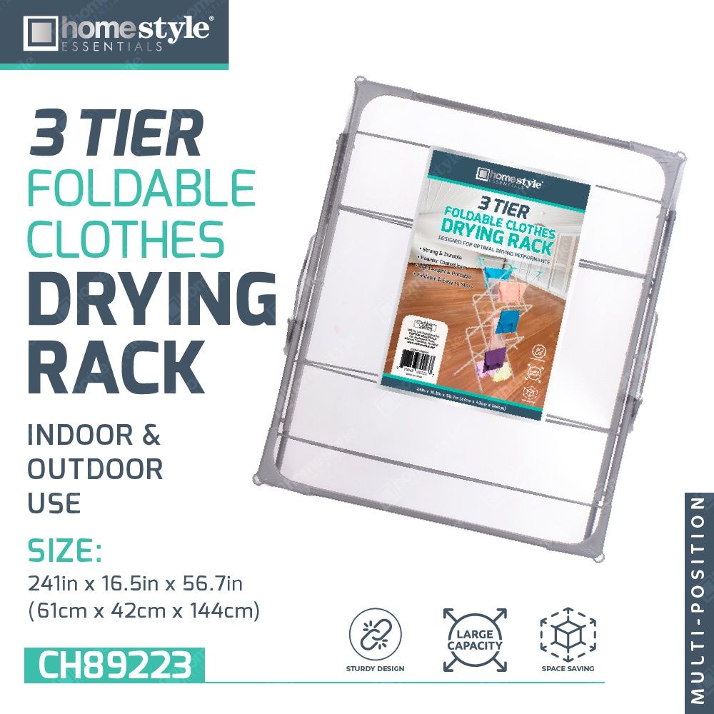 3 TIER FOLDABLE CLOTH DRYING RACK asst