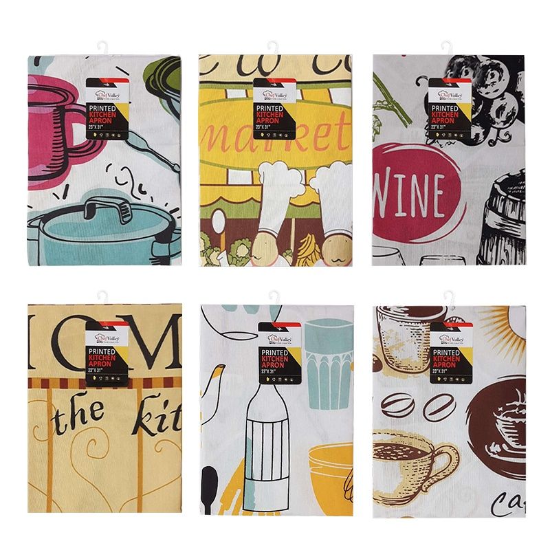 PRINTED KITCHEN APRON ASST