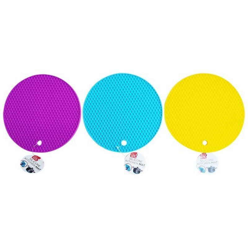 SILICON MAT ROUND 18x18x0.6cm asst