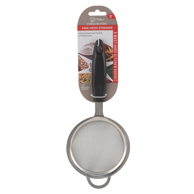 11" BLACK HANDLE STRAINER