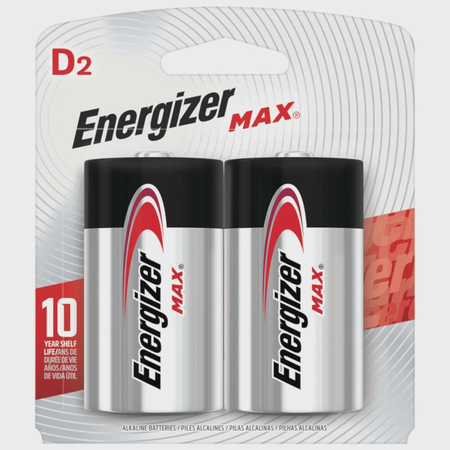 Energizer Max + PowerSeal D2 Alkaline Batteries