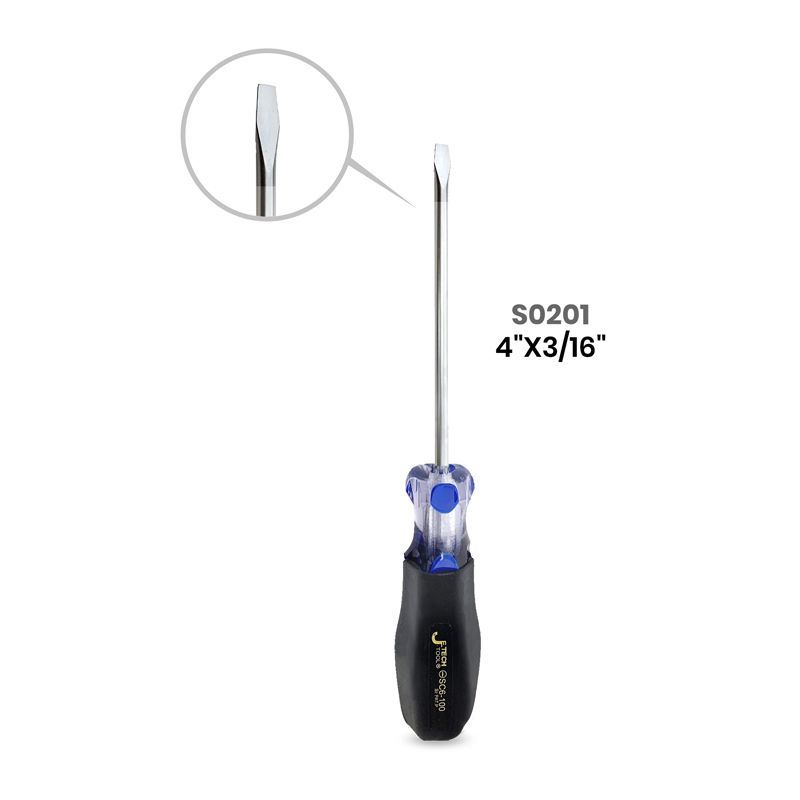 Line Colour Soft Grip Screwdriver 4"x3/16"