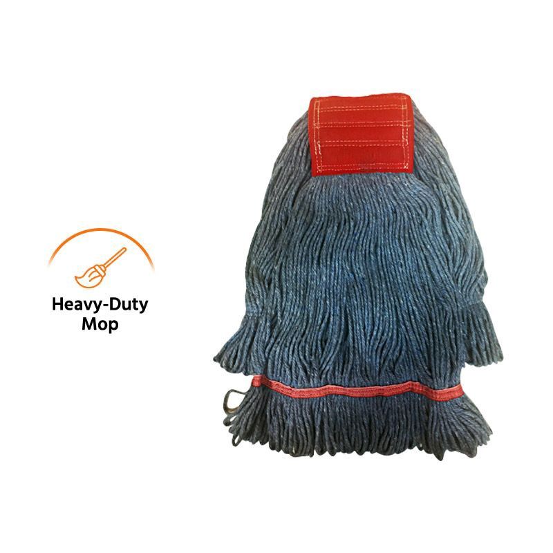 #24 Industrial Wet Mop Head- with balanced cotton and synthetic blend #4 Ply Looped Yarns