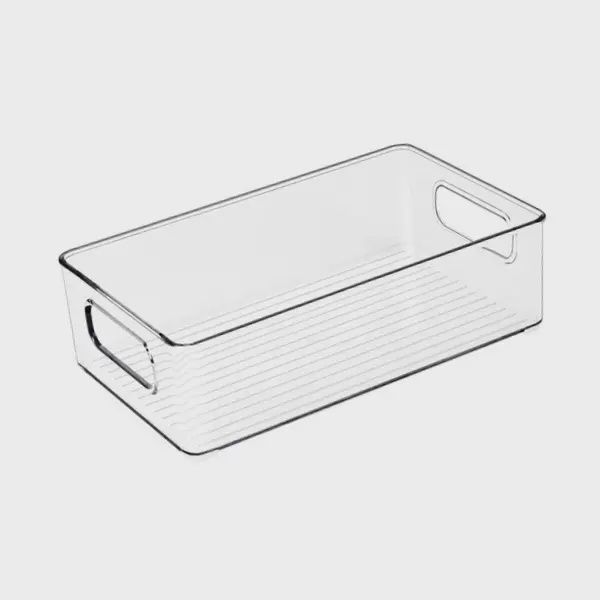 10x6x3 Clear Fridge and Pantry Storage Bin