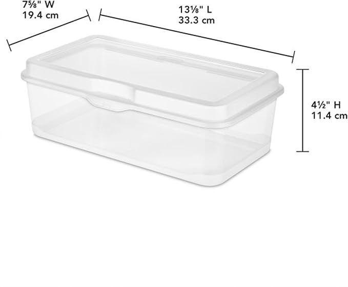 STORAGE BOX-CLEAR w-FLIPTOP