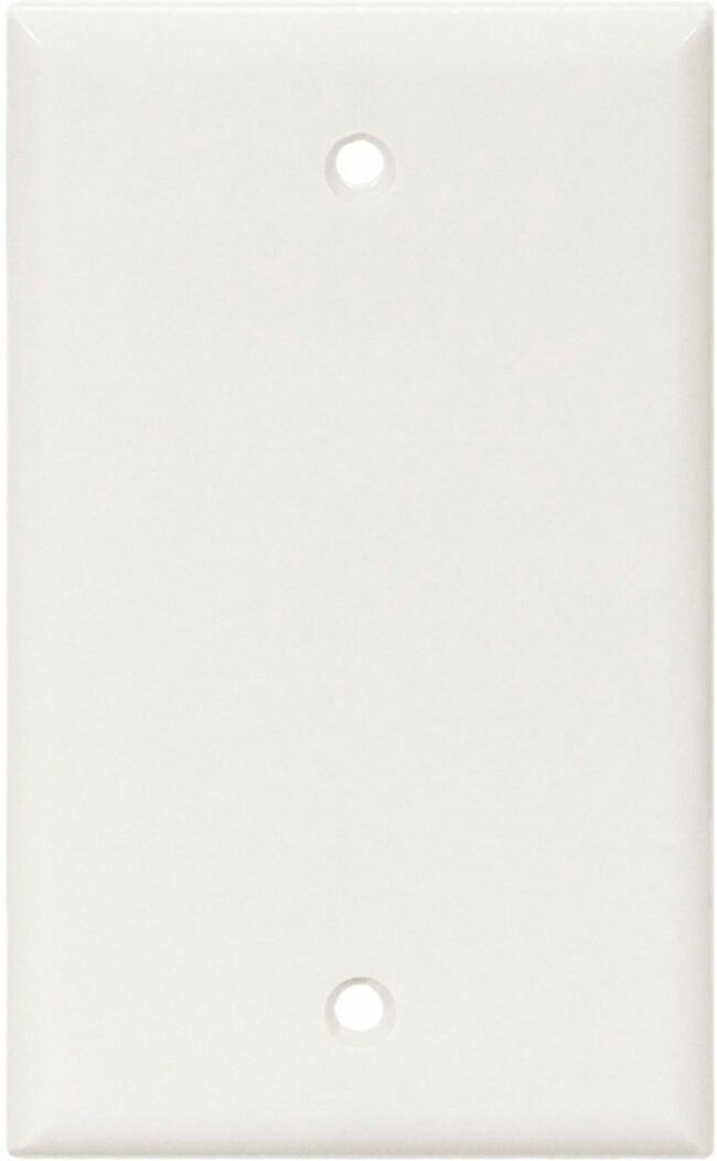 PLATE BLANK-WHITE-1 GANG