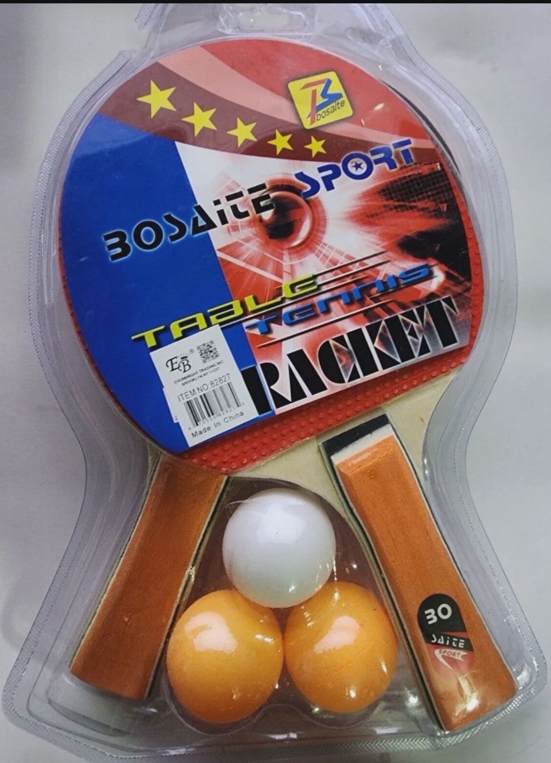 10" PINGPONG RACKET W 2 PINGPANGS