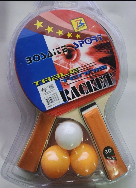 10" PINGPONG RACKET W 2 PINGPANGS