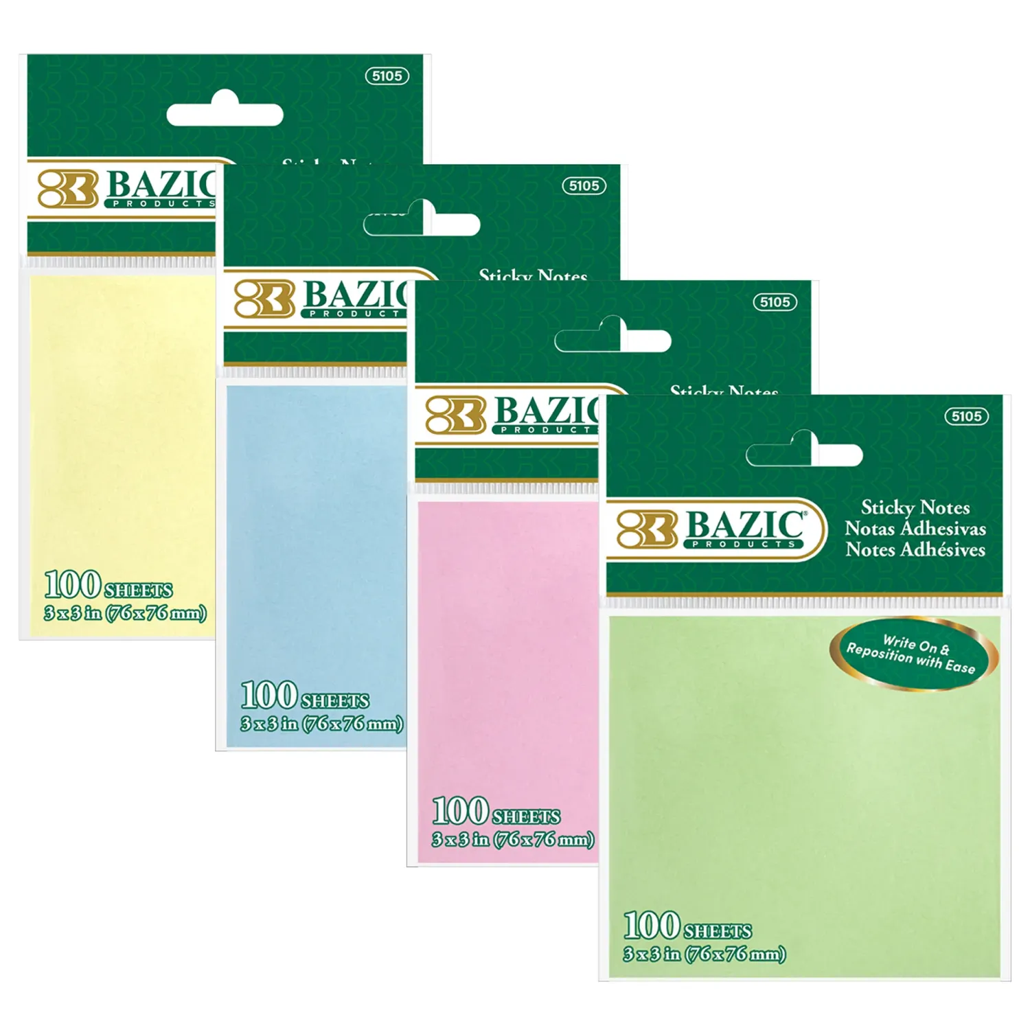 Sticky Notes, 3 x 3 in, 100 Sheets