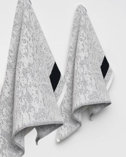 Ripple Dish Towel White, Colour: BLACK