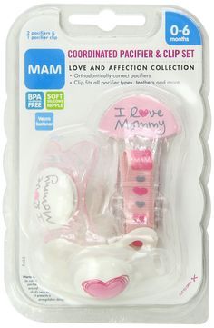 MAM: PACIFIER Love &amp; Affection 0-6 Months (Mommy) Girl 3pk