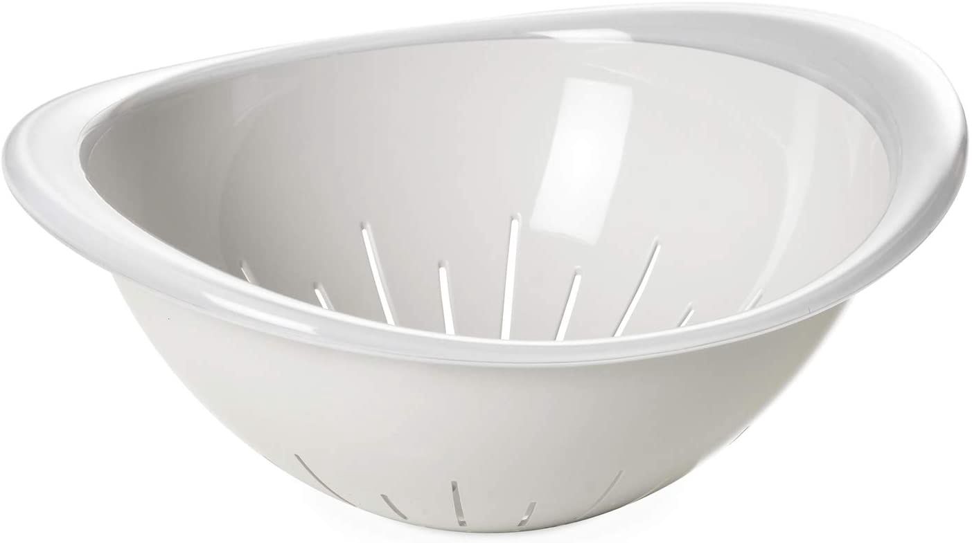 Omada - Trendy# White/Clear Edge# Colander# 10.25"