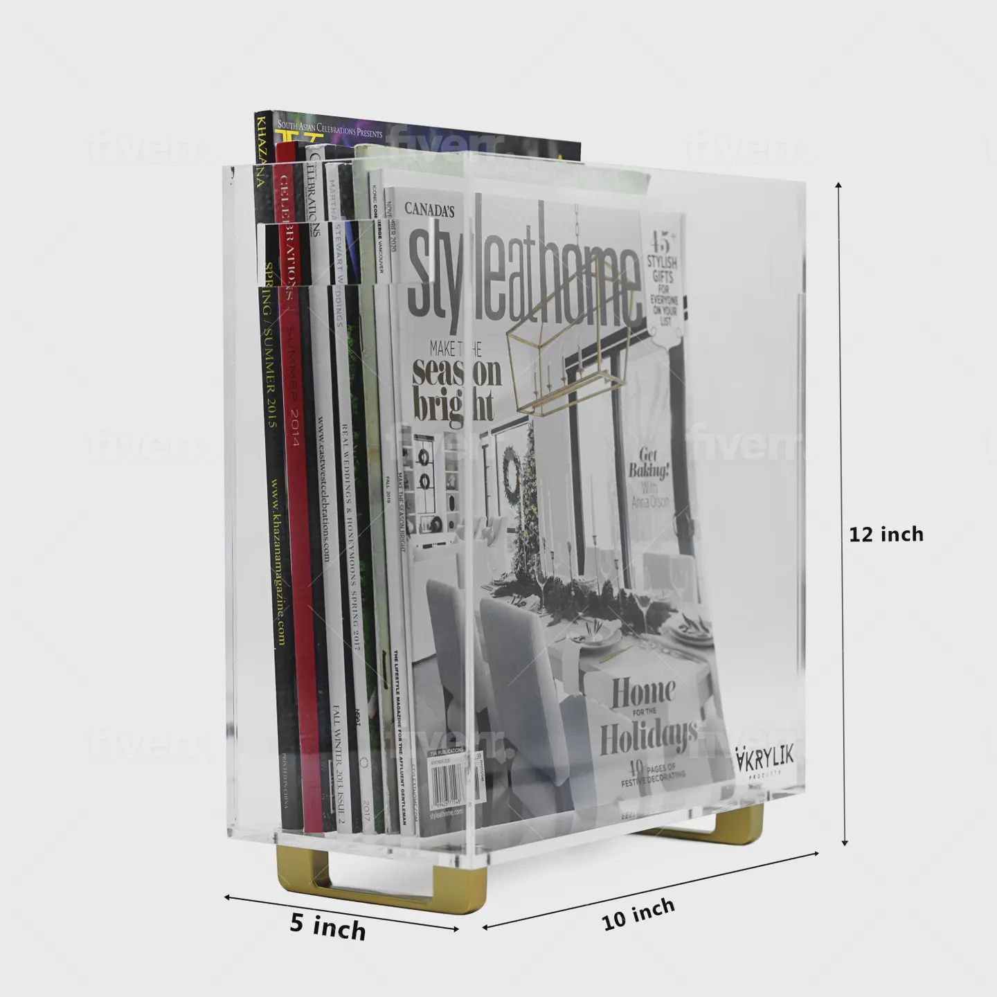 acrylic magazine holder