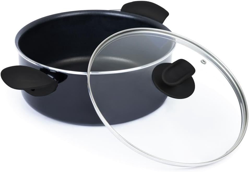HIGH QUALITY NONSTICK STOCKPOT 5.75 Q black handle