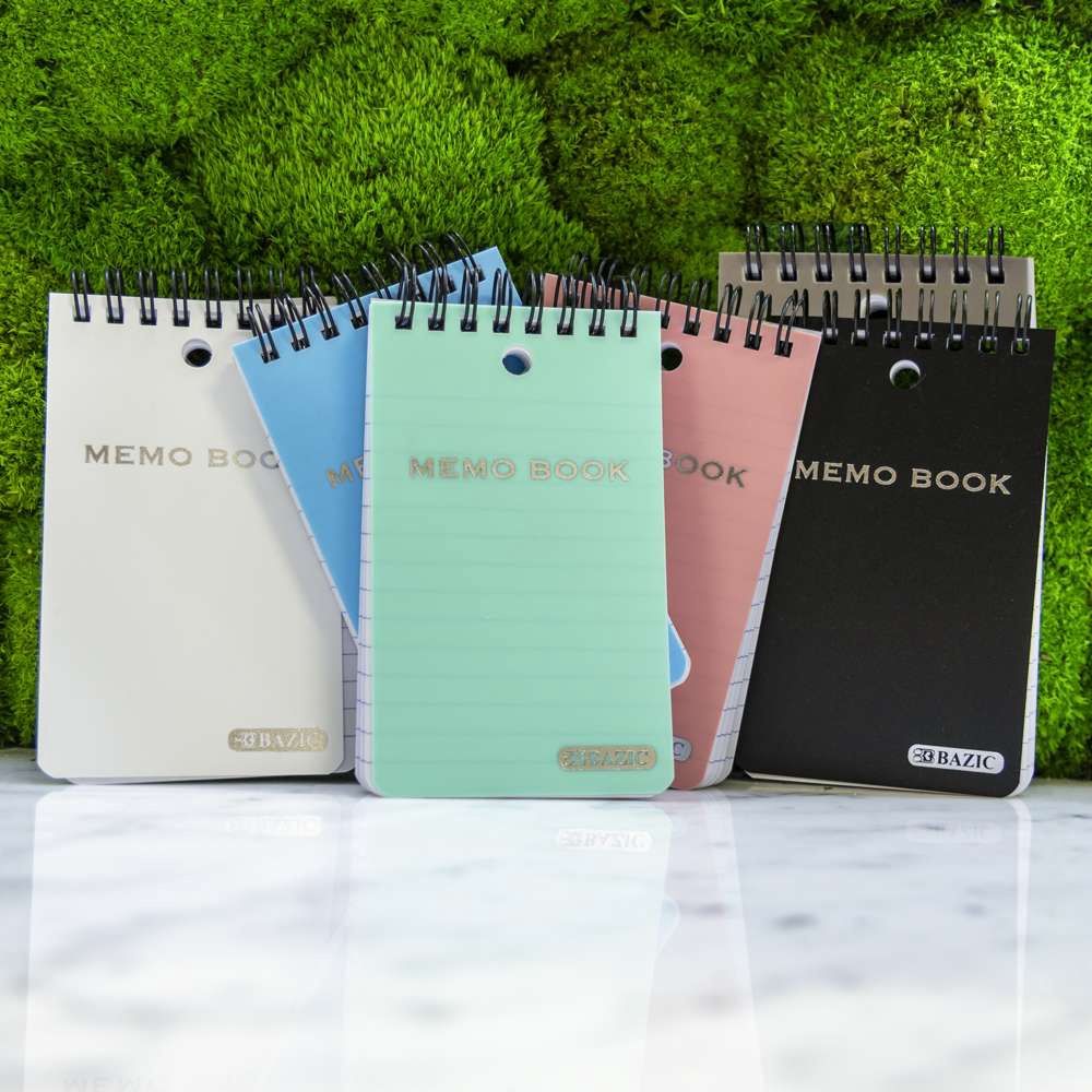 Double-Wire Poly Memo Book, 3 x 5 in