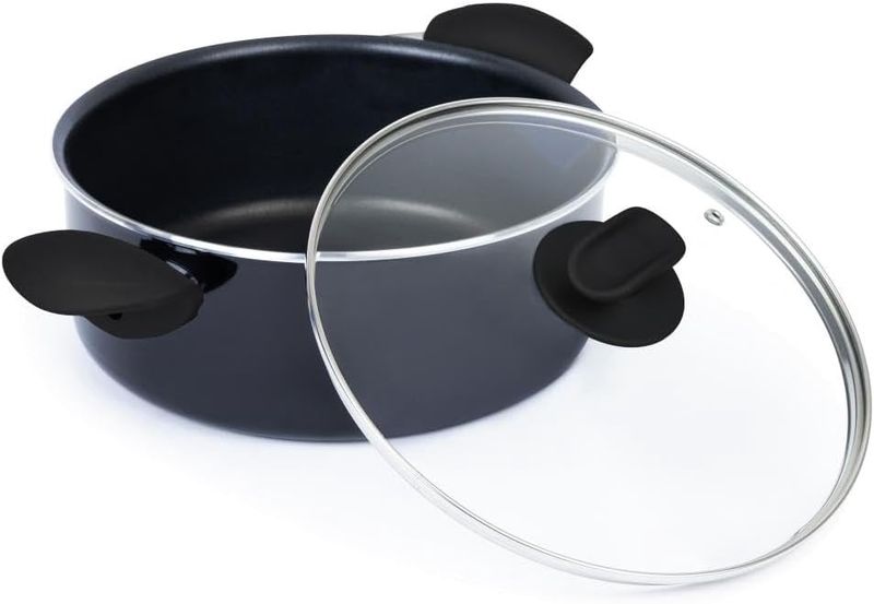 HIGH QUALITY NONSTICK STOCKPOT 4.75 Qt black handle