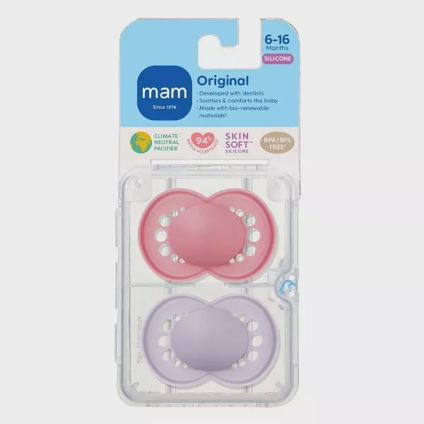 Mam Original 6+ mo 2 pk Girls