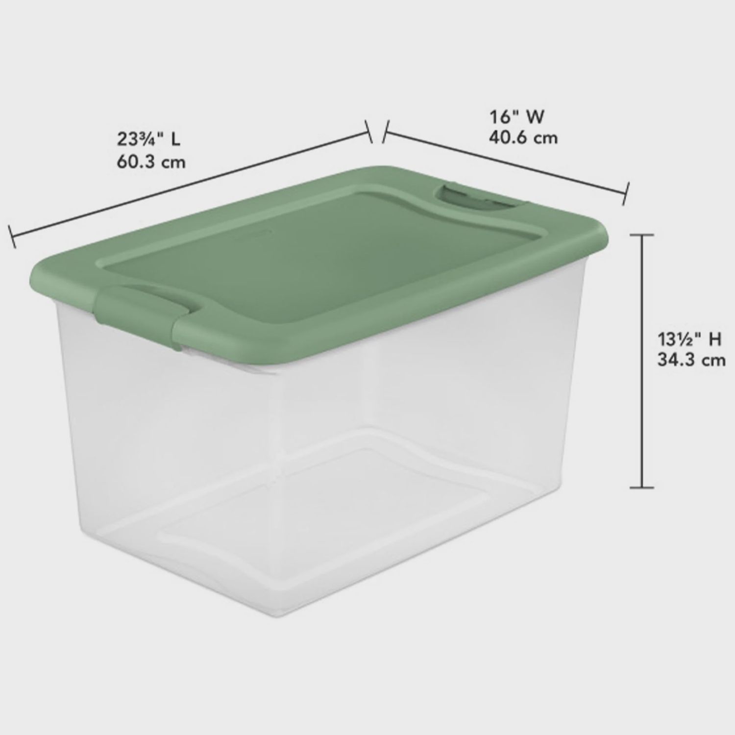 56 Qt. Storage Box GREEN COVER