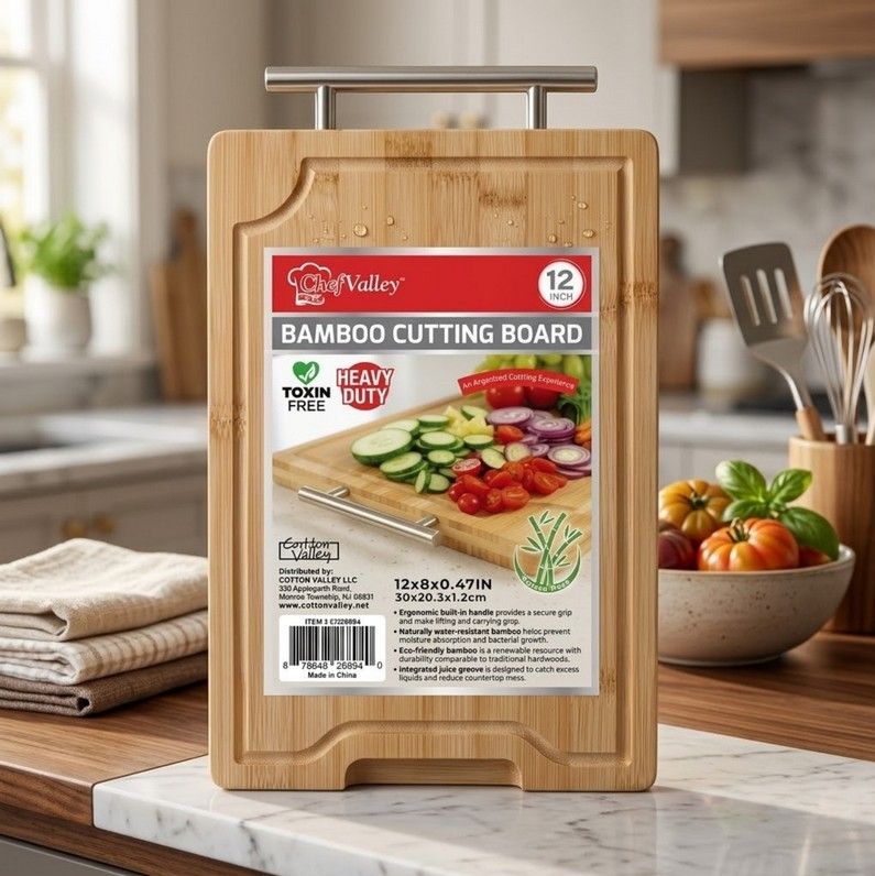 BAMBOO CUTTING BOARD 8"x12"