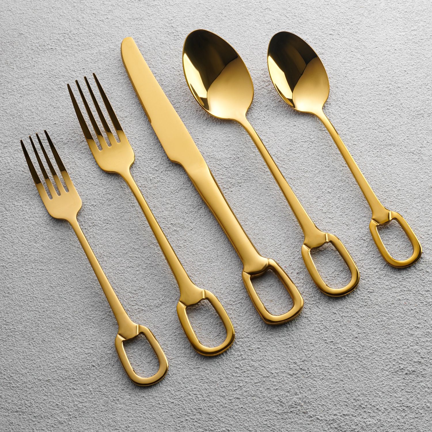 vikko dine venice mirror full gold flatware