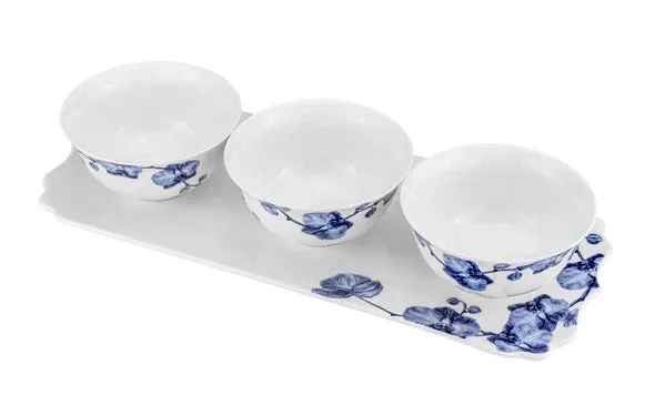 Joseph Sedgh Blue Garden Dip Bowl Set