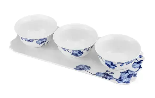 Joseph Sedgh Blue Garden Dip Bowl Set