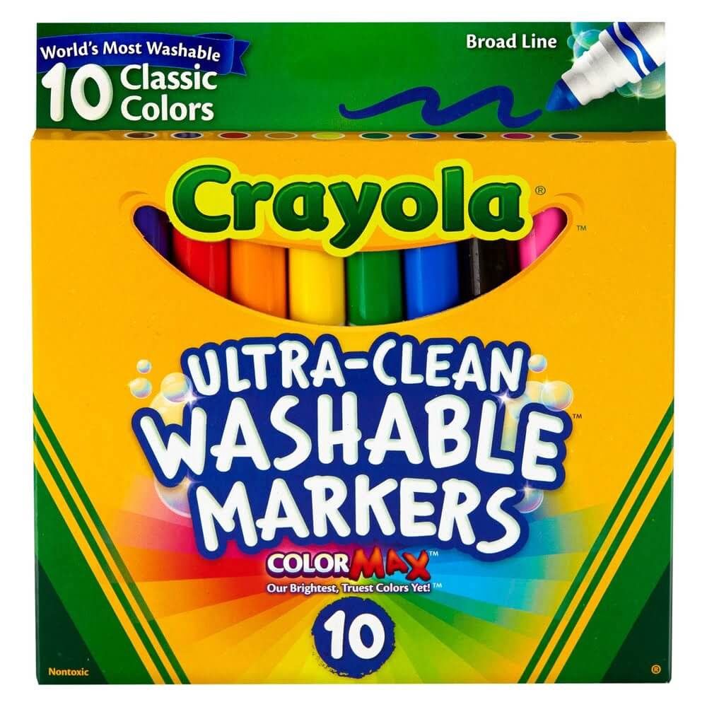 Crayola 10ct Washable Broad Line Markers