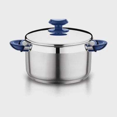 YBM Home 9 quart sauce pot With St.St.Lid, Blue