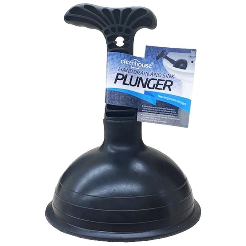 SINK PLUNGER WITH PLASTIC HANDLE