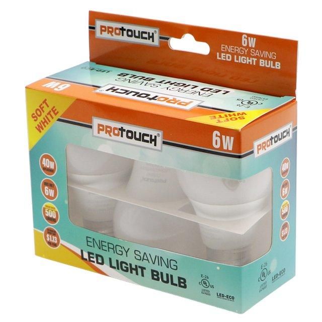 3pk a19 e26 bulbs soft white