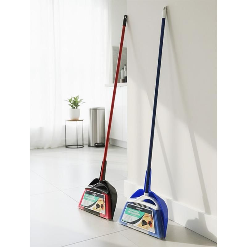 DELUXE JUMBO ANGLE BROOM WITH DUSTPAN FOR SWEEPING asst