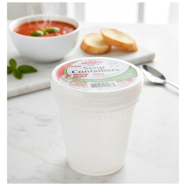 3PK SOUP COUNTAINER W/LID 24OZ
