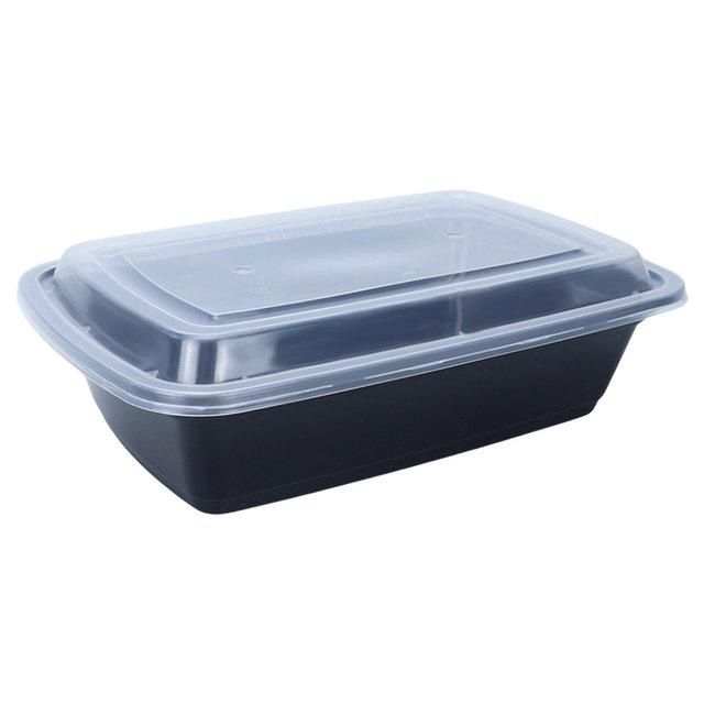 10PK B&amp;W RECTANGULAR CONTAINER 38OZ