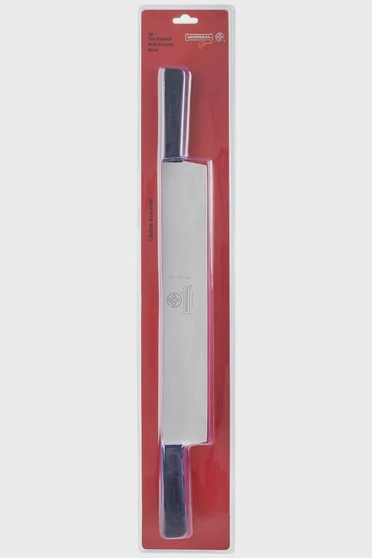 Slicer Knife | 16-Inch | Double Handle | Black | Mundial