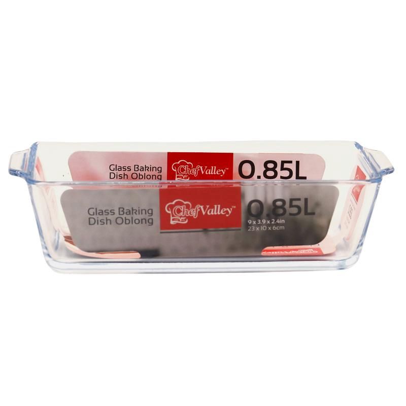 OBLONG GLASS BAKING DISH, Size: 0.85 QT