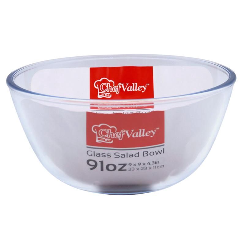 GLASS SALAD BOWL 91OZ