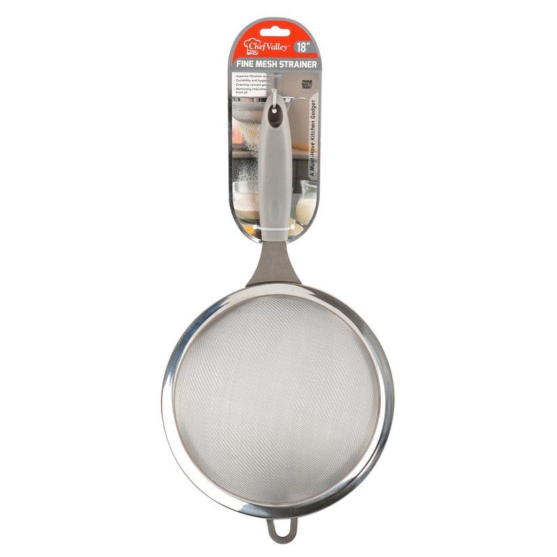 18" GREY handle strainer