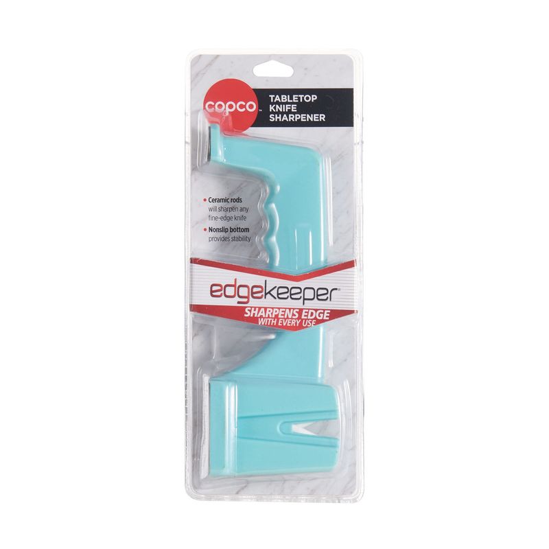 Copco Edgekeeper Table Top Knife Sharpener, 7.48-Inch, Aqua