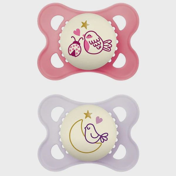 MAM Glow in the dark Night Pacifier 0-6m - 2pk - Girl