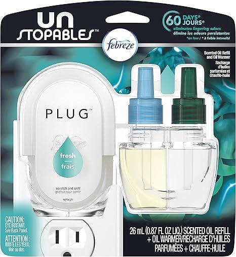 Febreze Unstopables Fresh Pluggable Scented Oil Refill with Warmer Air Freshener