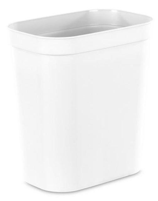 WASTEBASKET-2.5 gal- VANITY- OPEN TOP – WHITE