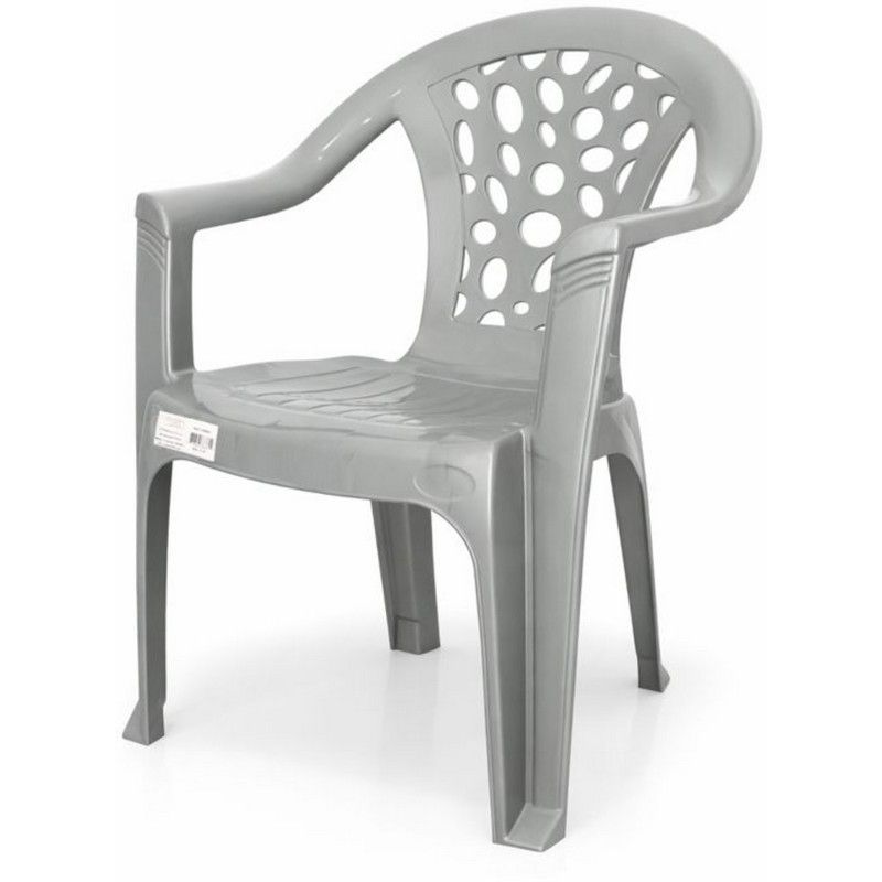 GREY OUTDOOR STACK CHAIR MARS
