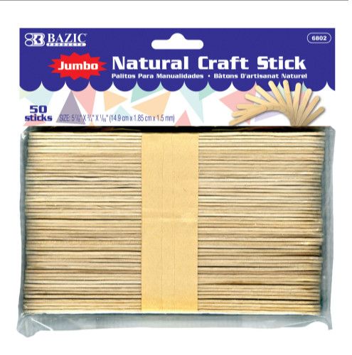 Jumbo Natural Wood Craft Sticks, 5-7/8 x 3/4 in