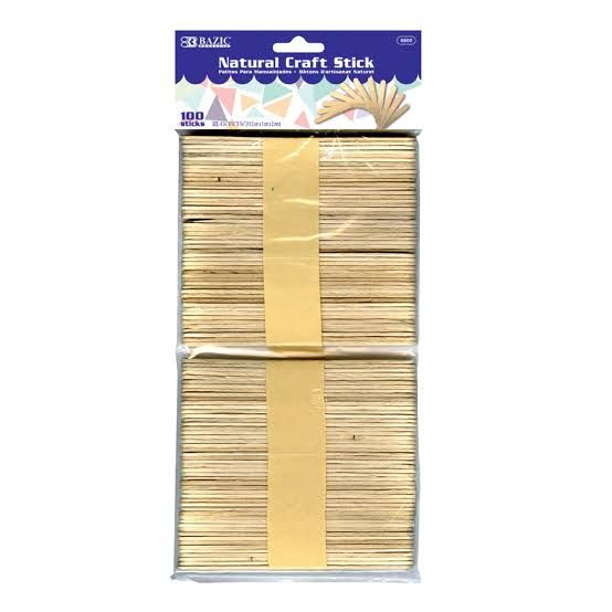 Natural Wood Craft Sticks, 4-7/16 x 3/8 in