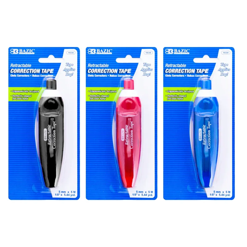 Retractable Correction Tape, 5mm x 196 in