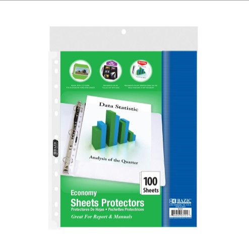 100 Economy Weight Sheet Protectors, Top-Load, Letter
