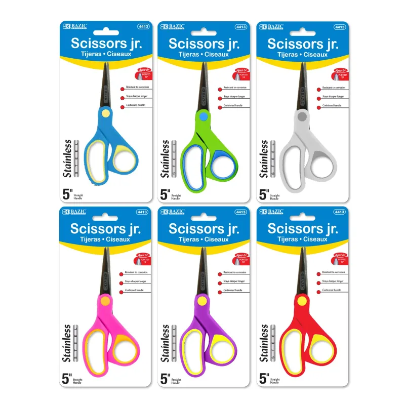 5" Soft Grip Pointed Tip Stainless Steel Scissors