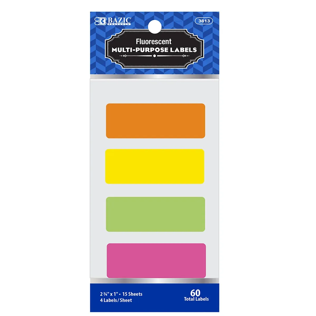 Fluorescent Multipurpose Labels, 2.75 x 1 in