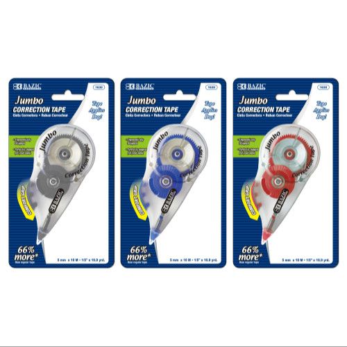 Jumbo Correction Tape w/ Grip, 5mm x 394 in