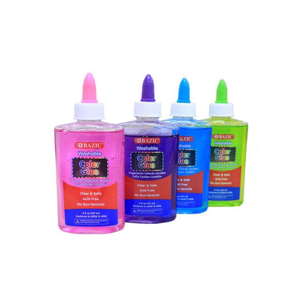 Washable Clear Color Glue, 5 fl oz, for School Crafts Slime